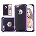 iphone 6s case,iphone 6 case, ShuYo Rugged Heavy Duty Impact Soft TPU Bumper Hard PC shell Hybrid Covers Protection Shock-Absorption Resistant Bumper Case for Apple iphone 6/6s - Black/Purple
