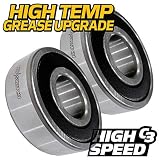 (2 Pack) HD Switch Spindle Bearing Replaces Cub Cadet MTD Troy-Bilt Craftsman 941-0524A, 941-0524, 741-0524P, 741-1122 - with HIGH Temp Grease & C3 Design Upgrade