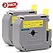 MARKLIFE 2PK M631 Label Tape Compatible for P-Touch Labeler M Series Tape Cartridges MK631 M-k631 Label Tape,1/2-Inch(0.47