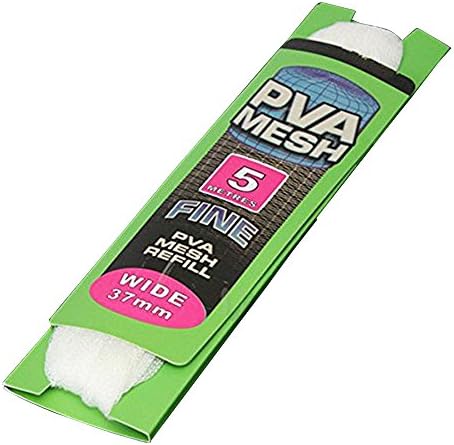 Agepoch PVA Narrow Water Soluble Fishing Mesh 25mm 37mm Wide PVA Carp Net Refill Carp Stocking for Boilie Bait Bags Micromesh Tubes