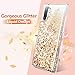 Maxdara Case for Galaxy Note 10+ Plus Case Glitter for Girls Women Liquid Bling Shiny Sparkle Luxury Pretty Flowing Quicksand Soft TPU Case for Samsung Galaxy Note 10+ Plus 5G 6.8 inches (Gold Silver)