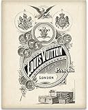 Louis Vuitton Vertical Logo - 11x14 Unframed Art Print - Great Home and Bathroom Decor Under $15