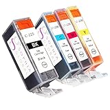 Sophia Global Compatible Ink Cartridge Replacement Set for Canon PGI-225 CLI-226 (Pack of 4: 1 PGI-225 Large Black, 1 CLI-226 Cyan, 1 Magenta, 1 Yellow)