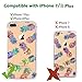 LUOLNH Slim Shockproof Clear Floral Pattern Soft Flexible TPU Back Cover Case Compatible with iPhone 7 Plus/8 Plus 5.5 inch -7 Color Pineapple