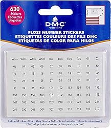 DMC 6103 Floss Number Stickers, 630-Stickers