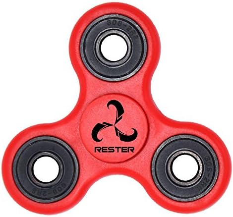RESTER Hybird Tri Hand Spinner Fidget Toy ABS Material 608 Si3N4 For 1-3mins Spinning(Red)