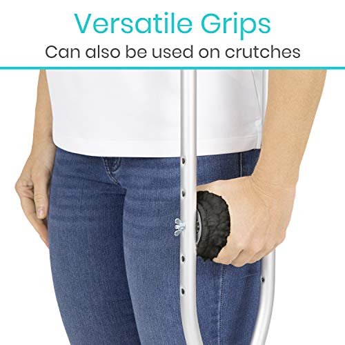 Vive Sheepskin Walker Grips 2Pack Hand Pad Accessories for Folding