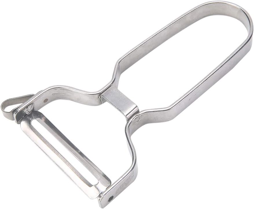 Kitchen vegetable peeler- premium rotary vegetable peeler-comfortable ergonomic grip with ideal for vegetables, potatoes and carrots Stainless steel peeler (Silver1)