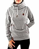 ZANZEA Women Long Sleeve High Necked Pockets Pullover Hoodies Sweatshirts Coats