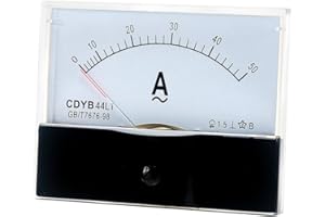 Fielect AC 0-50A Analog Current Panel 44L1 Amp Ammeter Gauge Meter 1.5 Accuracy for Auto Circuit Measurement Tester