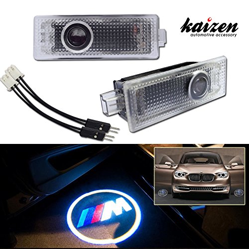 Kaizen 2 Pcs OEM Fit Super Bright LED Laser Ghost Shadow CREE Door Step Courtesy Welcome Light Lamps For BMW 1 3 5 7 CAN-bus No Error M Logo Type 01