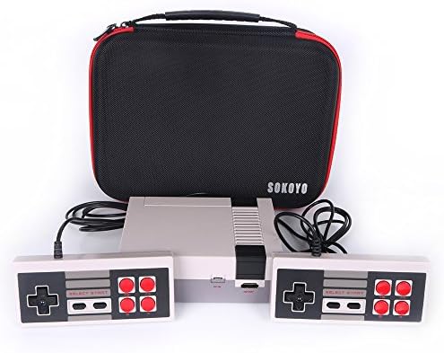 Sokoyo Retro Game Console 600 Retro Games Inside HDMI Classic Mini Family Computer Dual Controllers with Classic Mini Case (Console+Case)