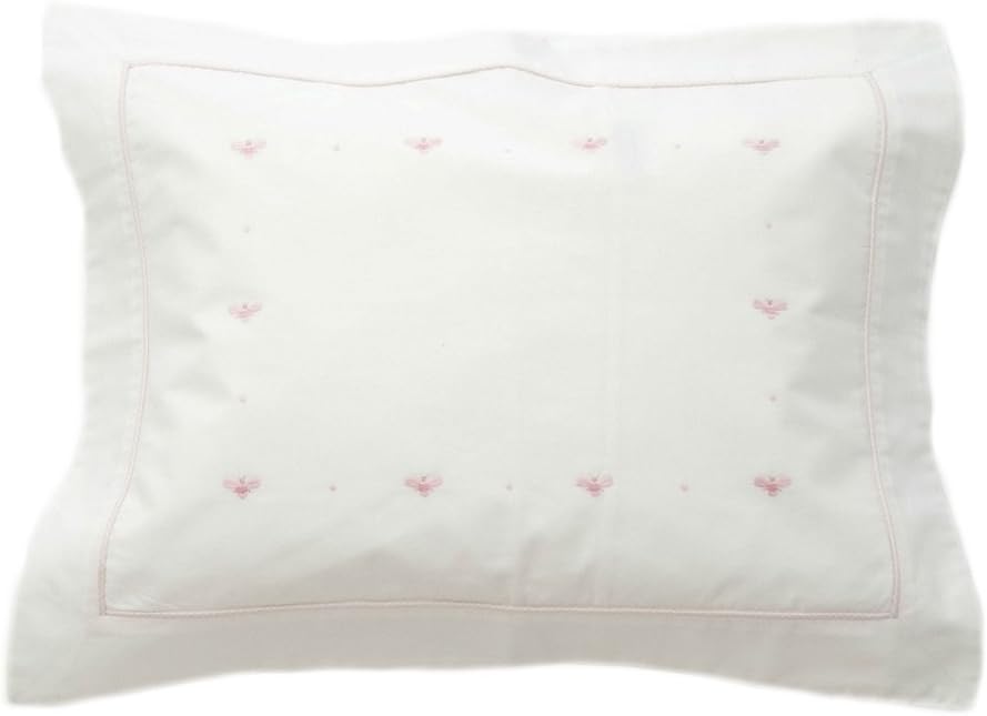 Amazon Com Gordonsbury Boudoir Pillowcase Decorative Toddler Baby Cotton Pillow Sham With Hand Stitched Embroidery Baby Bee Pink Kitchen Dining