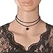 Topin® Punk Gothic Retro Black Lace Double Velvet Choker Necklace