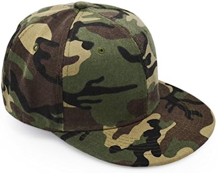 UltraKey Flat Brim Cap, Army Military Camo Baseball Cap Camouflage