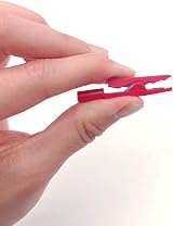 JZK 4Pcs Mini Insulated Crocodile Clips 2mm Banana Socket Red Black 41.2mm view 7