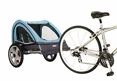 Instep Take 2 Kids/Child Bicycle Trailer, Blue Grey Foldable 2 Passengers (Renewed)