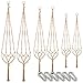Macrame Plant Hanger Set Hanging Planter Handmade Jute Rope for Indoor Outdoor Flower Pots (Pot not Included),4legs 6 pcs of 3 Different Size-JamBer