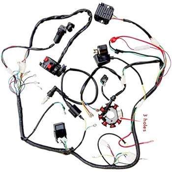 Amazon.com: Minireen GY6 125cc 150CC Wire Harness Wiring ... loncin 250cc wiring diagram 