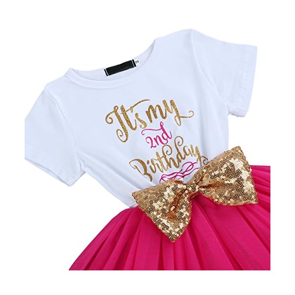 Baby Girls 1st/2nd Birthday Cake Smash Outfits One Year Party Princess Shiny Sequin Bow Tutu Skirt Headband Clothes Set - Image 5