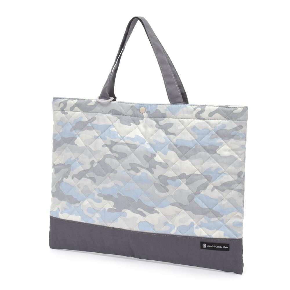 COLORFUL CANDY STYLE レッスンバッグ 男の子 子供用 キルティング 手提げ 通園 お稽古バッグ カモフラ・アイスグレー N0249600商品画像