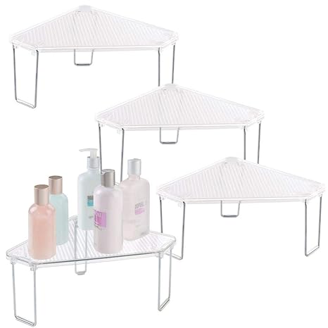 Amazon.de: mDesign 4er-Set Badezimmer Eckregal - freistehendes Badregal