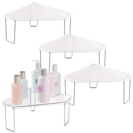 Amazon.de: mDesign 4er-Set Badezimmer Eckregal - freistehendes Badregal