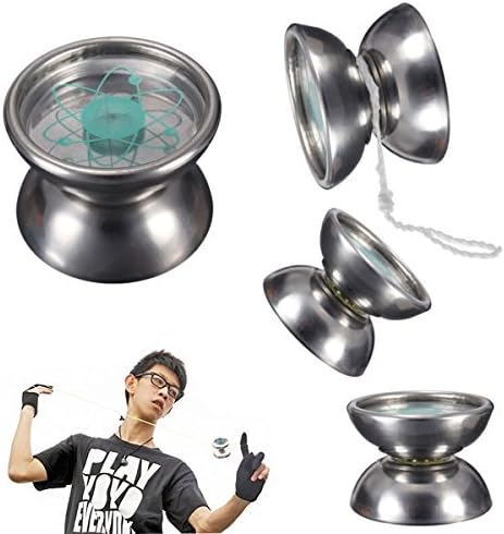 High Quality Professional Stainless Steel Yoyo Ball Bearing String Trick Kids Toy Fun Gift