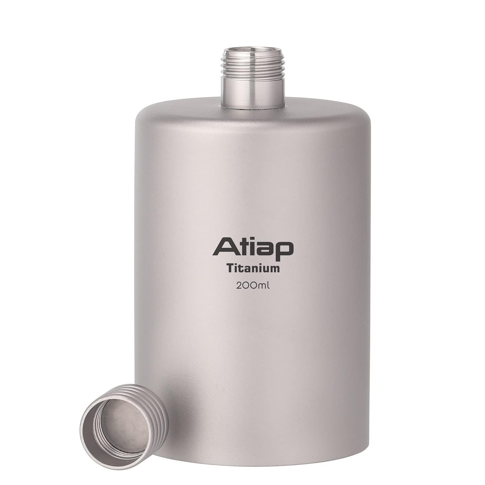 ATiAP Titanium Flagon Wine Pot, 200ML Portable Wine Pot, Pocket Flask Wine Bottle for Outdoor Camping