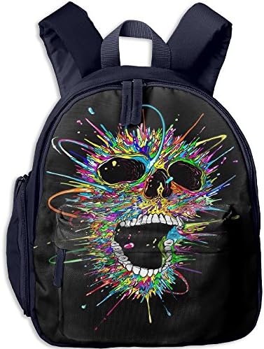 ShaVonNa Kids School Bags Color Skull Painting Durale Book Bag Backpack