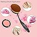 Makeup Brushes Oval Spoon Toothbrush Super Soft Synthetic Cosmetics Powder Blush Foundation Contour Eyeshadow Blending Concealer Eyeliner BB Cream Make up Sponge Gift Kit Sets(10pcs Black)