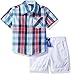 Nautica Baby Boys' Sleeve Woven and Pull on Short Set, Curacao, 0/3 Months