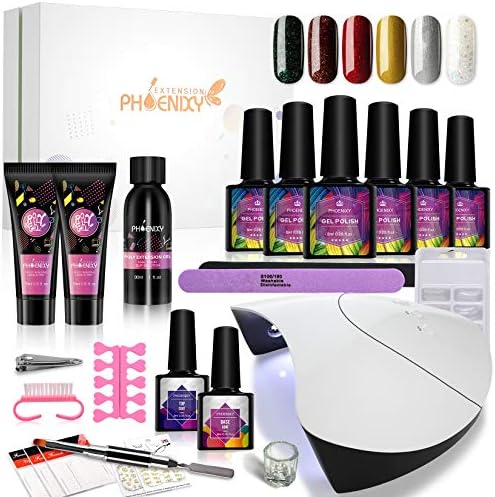 ジェルネイル キット Phoenixy ギフトセット 6色カラージェル 2色ポリジェルセット 36w