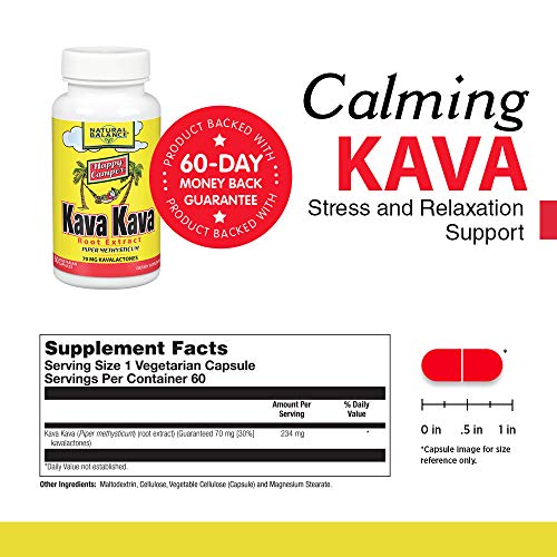 Natural Balance Happy Camper Kava Kava Root Extract 70mg Kavalactones Calm & Relaxation
