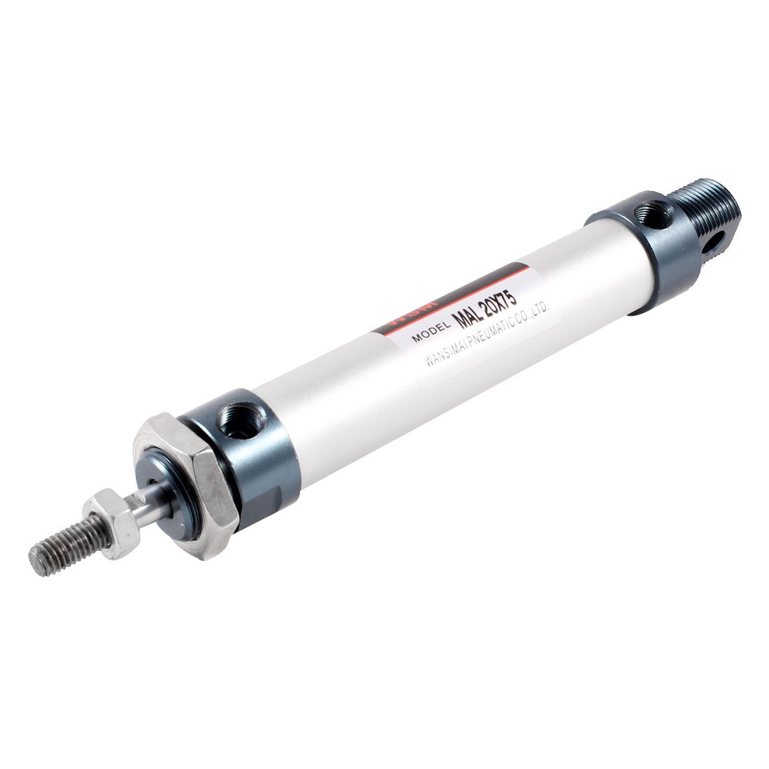 uxcell 20mm Bore 75mm Stroke Aluminum Alloy Pneumatic Mini Air Cylinder