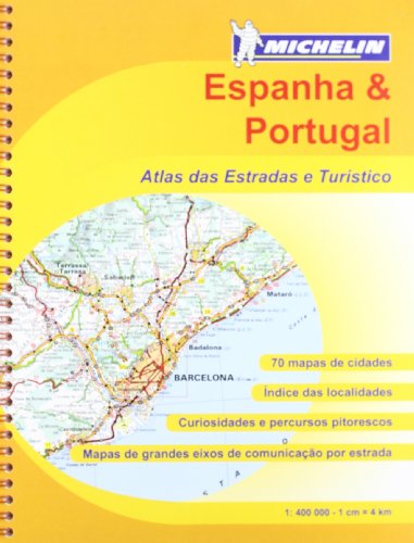 Livro Atlas Espanha   Portugal Atlas das estradas e turístico