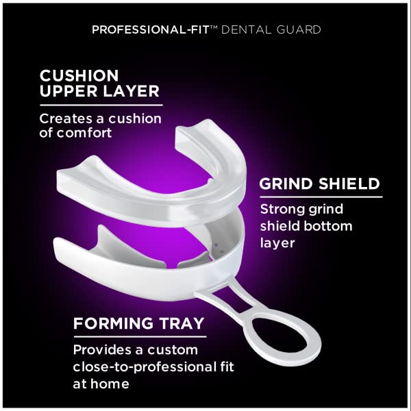 DENTEK PROFESSIONAL-FIT DENTAL GUARD FOR NIGHTTIME TEETH GRINDING, 1 COUNT, (PACK OF 3)