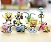 8 Piece SpongeBob Figures Toys, Squidward, Sandy Cheeks, Patrick Star, Mr. Krabs, Cake Topper, 2