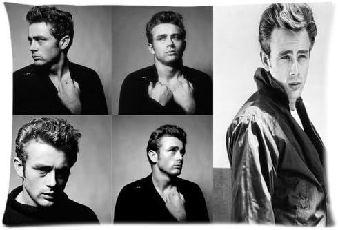 andersonfgytyh James Dean Poster Checked Pattern Soft Pillow case Cover 20*26 Inch (Twin sides)Zippered Pillowcase