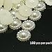 So Beauty 50Pcs ABS Resin Ivory Flat Back Round Flower Pearl Embellishments DIY Wedding Crafts