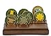 DECOMIL - Military Challenge Coin Holder Stand (Walnut) (Wood, 4 Rows (Small))