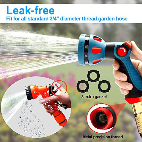 ChiRee Hose Nozzle High Pressure Garden Hose Nozzle Sprayer with 10