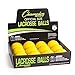 Champion Sports Colored Lacrosse Balls: Yellow Official Size Sporting Goods Equipment for Professional, College & Grade School Games, Practices & Recreation - NCAA, NFHS and SEI Certified - 12 Pack
