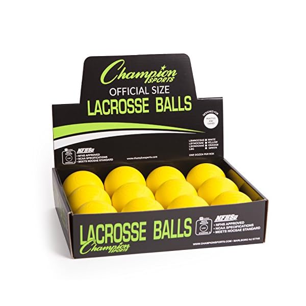 Champion Sports Official Lacrosse Balls Multiple Colors in Packs of 2, 3, 6, and 12