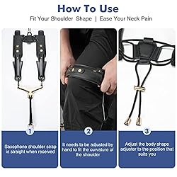POGOLAB Saxophone Shoulder Strap Double Shoulder