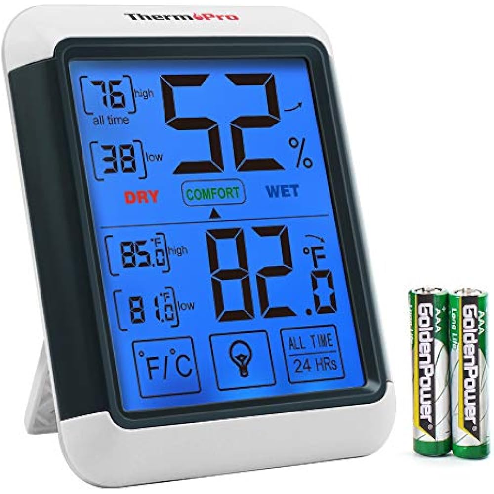 ThermoPro TP55 Digital Hygrometer Indoor Thermometer Humidity Gauge