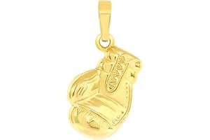 JEWELRY AMERICA High Polish 14k Gold 3D Single Boxing Glove Charm Sports Pendant