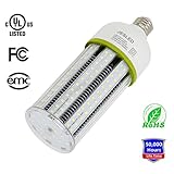 30W LED Corn Light Bulb, Standard E26 Base, 5400 Lumens, 5000K Daylight, IP64 Waterproof Outdoor Indoor Area Lighting, JESLED100 watt led equivalent, Replacement for 100watt Metal Halide HID, CFL, HPS