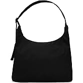 FASTFAIRY Nylon Shoulder Bag - Adjustable Quilted Strap, Structured Slouchy Design with Interior Zip Pocket