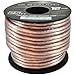 GLS Audio Premium 12 Gauge 25 Feet Speaker Wire - True 12AWG Speaker Cable 25ft Clear Jacket 25' Spool Roll 12G 12/2 Bulk